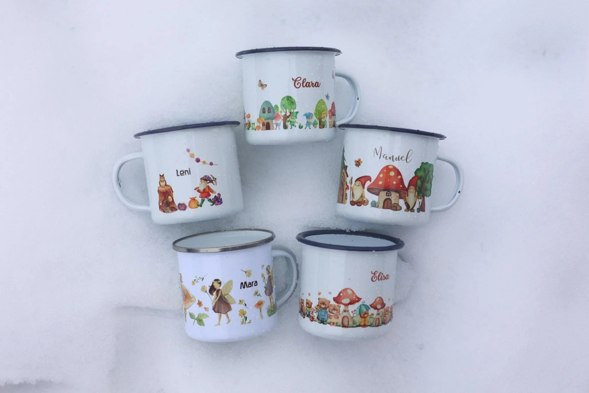 Emaille Tasse personalisiert für Kinder – Tasse personalisiert