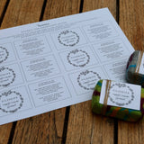 Etiketten für eingefilzte Seiten - PDF Download - besonderlich.de - diy geschenk