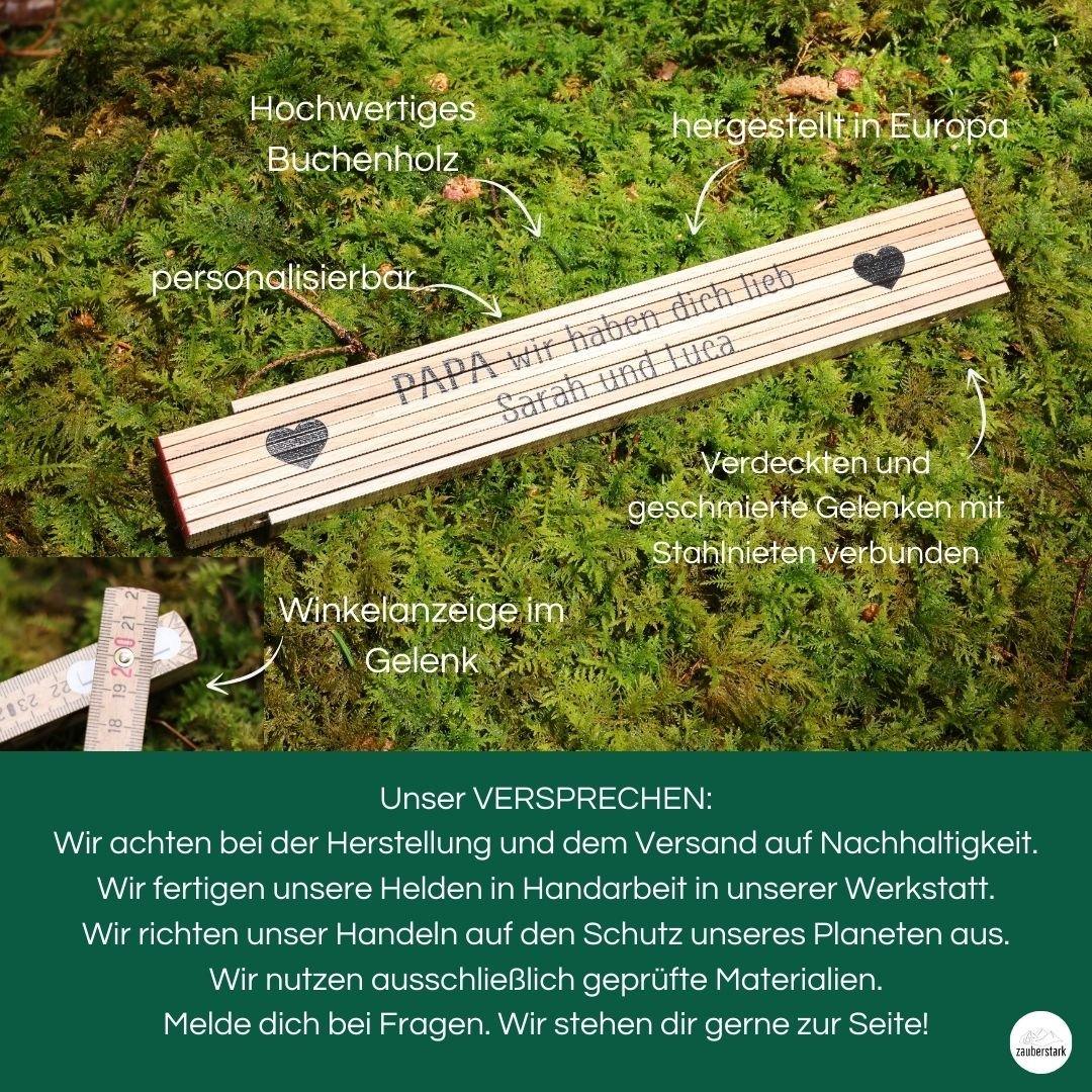 Zollstock für Bauherren personalisiert (Druck) - besonderlich.de - Einzugsgeschenk