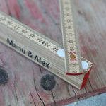 Zollstock für Bauherren personalisiert (Druck) - besonderlich.de - Einzugsgeschenk