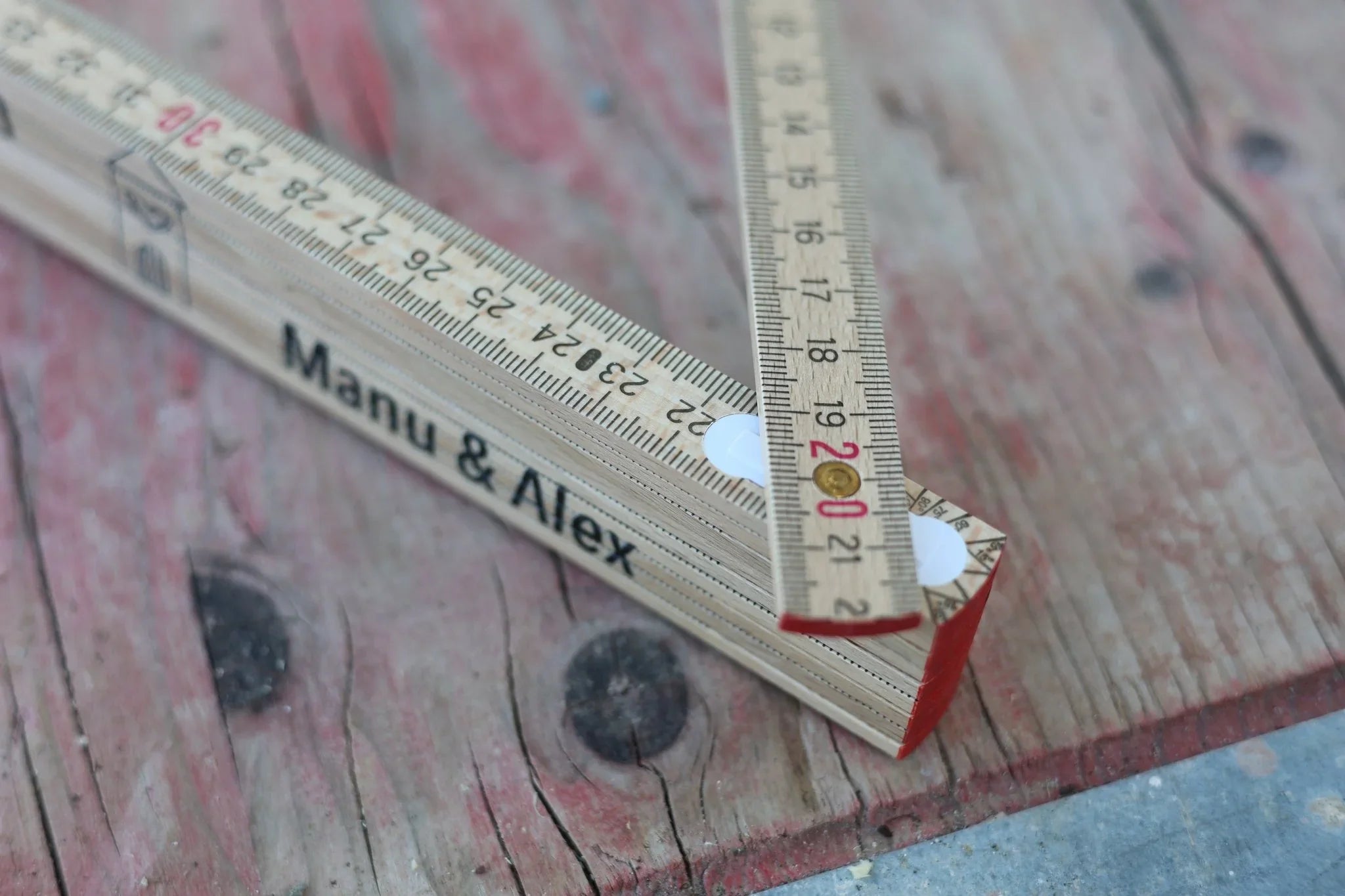 Zollstock für Bauherren personalisiert (Druck) - besonderlich.de - Einzugsgeschenk