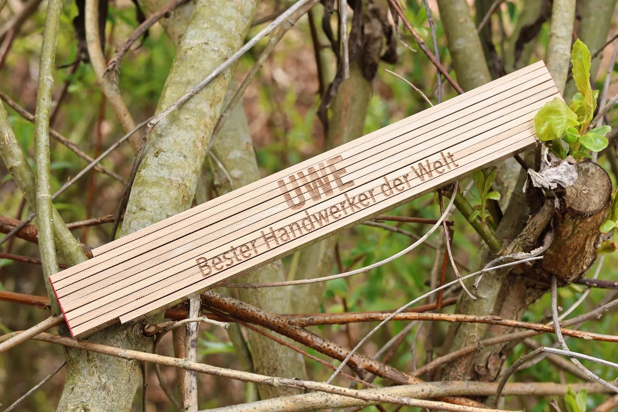 Zollstock für Handwerker personalisiert (Gravur) - besonderlich.de - Bester Handwerker