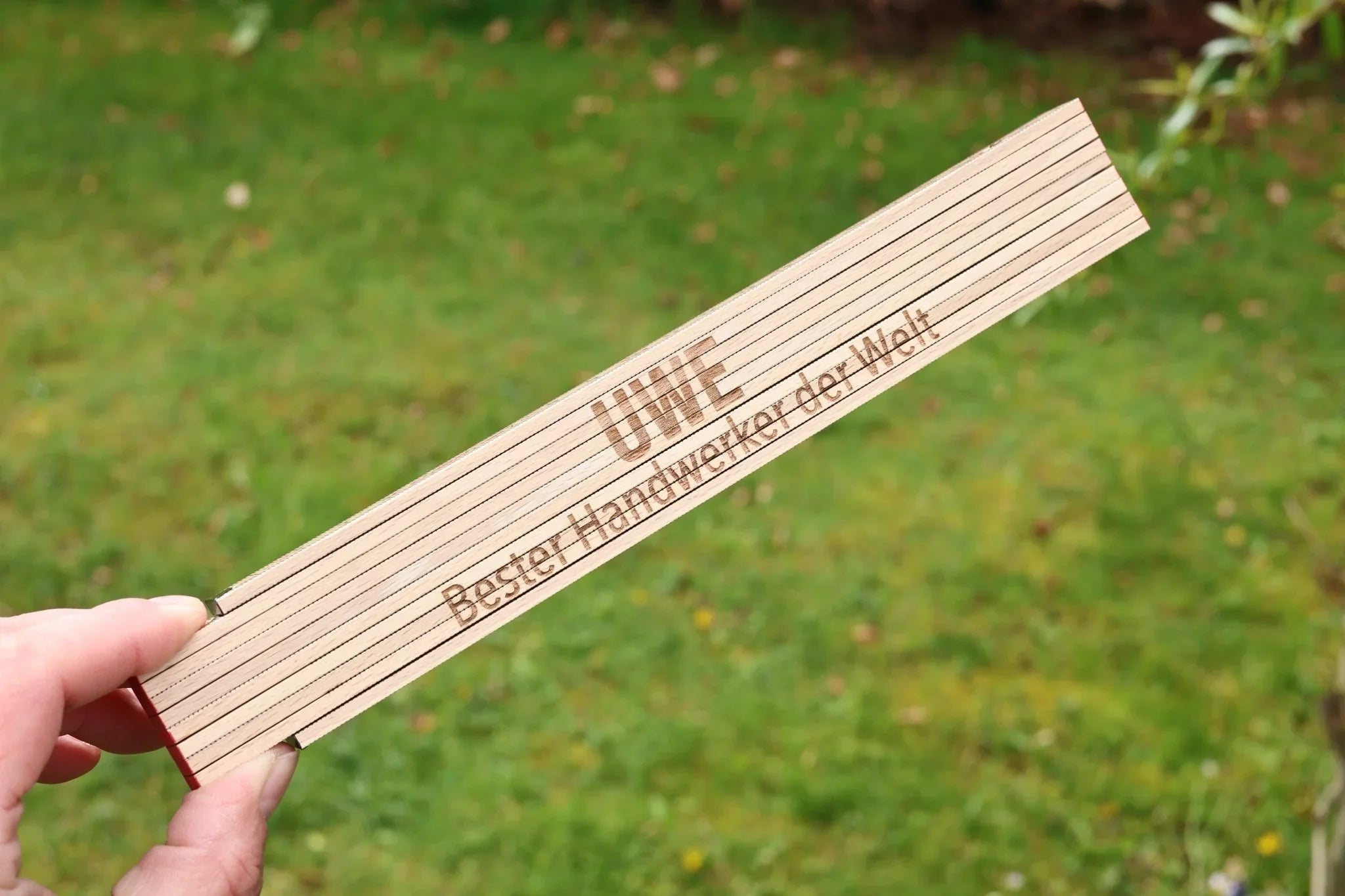 Zollstock für Handwerker personalisiert (Gravur) - besonderlich.de - Bester Handwerker