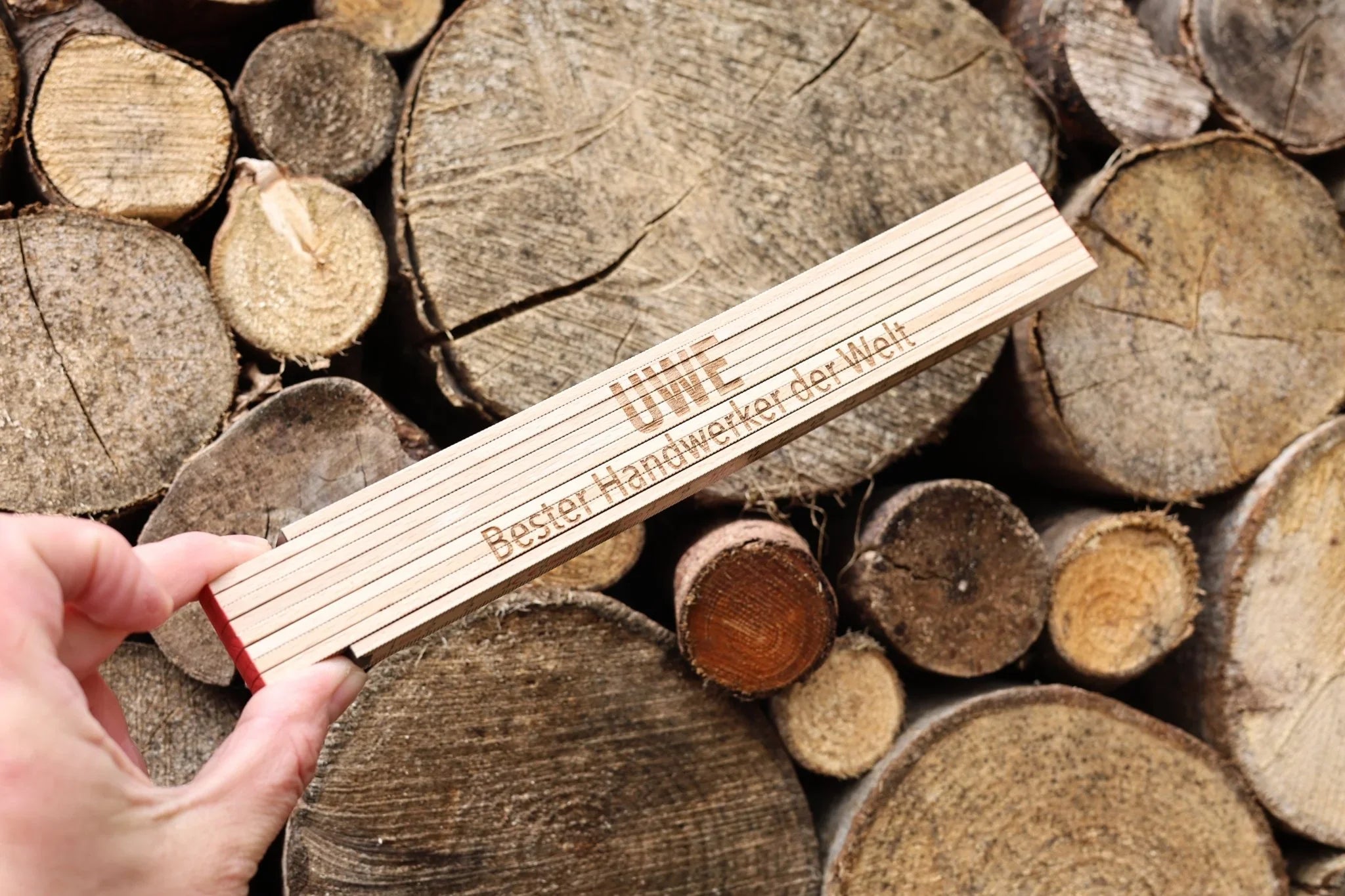 Zollstock für Handwerker personalisiert (Gravur) - besonderlich.de - Bester Handwerker