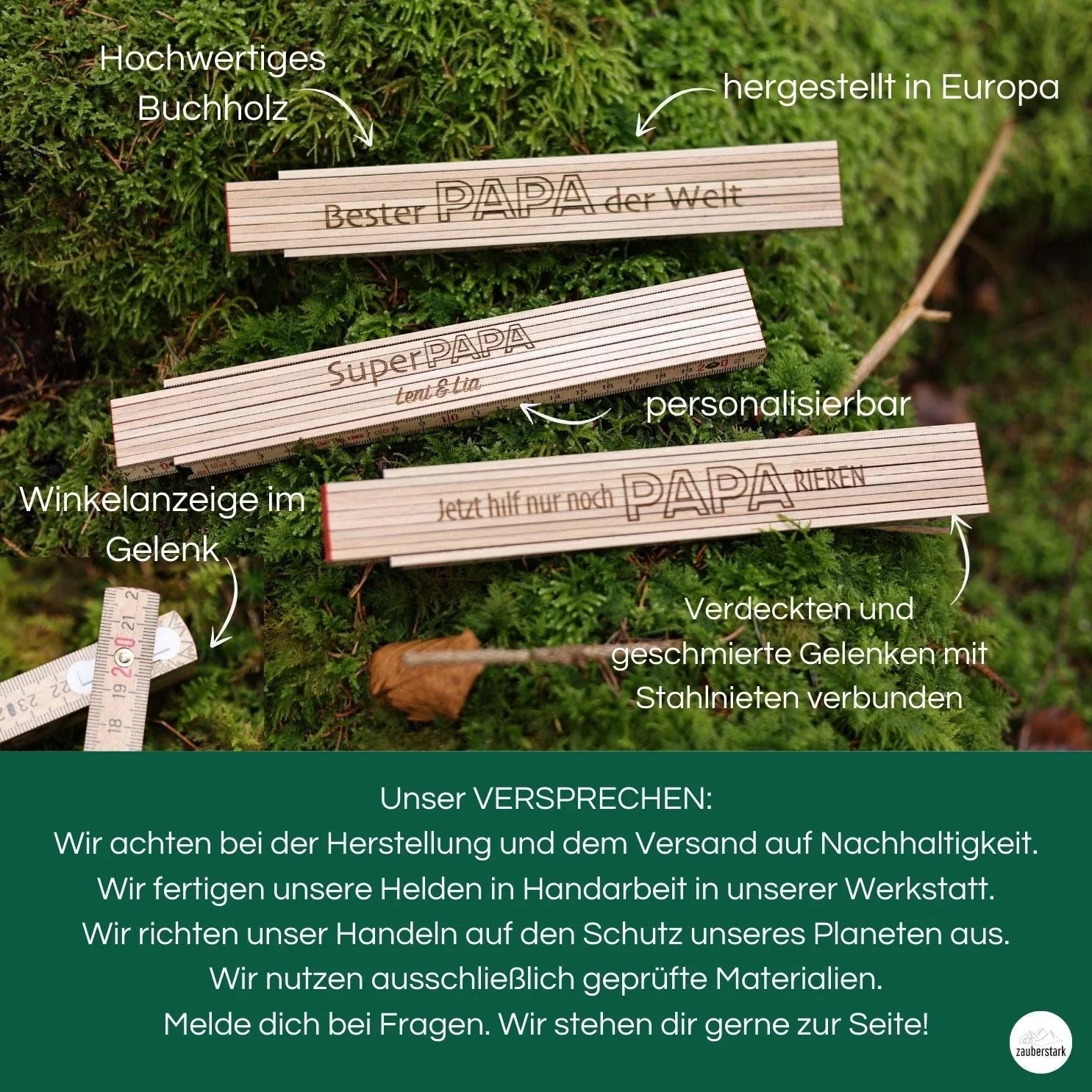 Zollstock für Handwerker personalisiert (Gravur) - besonderlich.de - Bester Handwerker