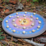 Adventsspirale mit Holzkugeln und Kerzen - besonderlich.de - Adventskalender alternative