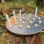 Adventsspirale mit Holzkugeln und Kerzen - besonderlich.de - Adventskalender alternative