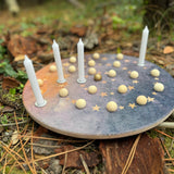 Adventsspirale mit Holzkugeln und Kerzen - besonderlich.de - Adventskalender alternative