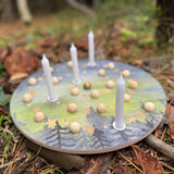Adventsspirale mit Holzkugeln und Kerzen - besonderlich.de - Adventskalender alternative