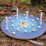 Adventsspirale mit Holzkugeln und Kerzen - besonderlich.de - Adventskalender alternative