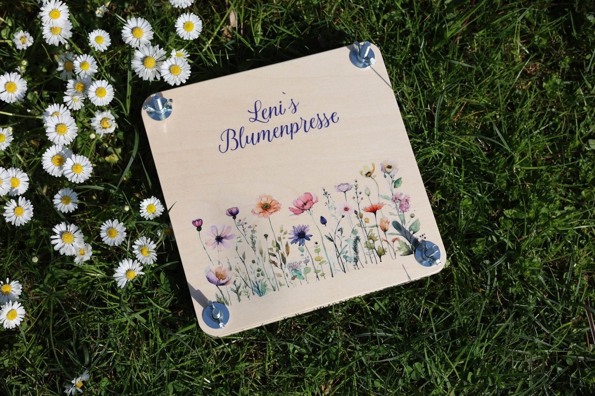 Blumenpresse Blumen mit Namen - besonderlich.de - Bastelidee Frühling