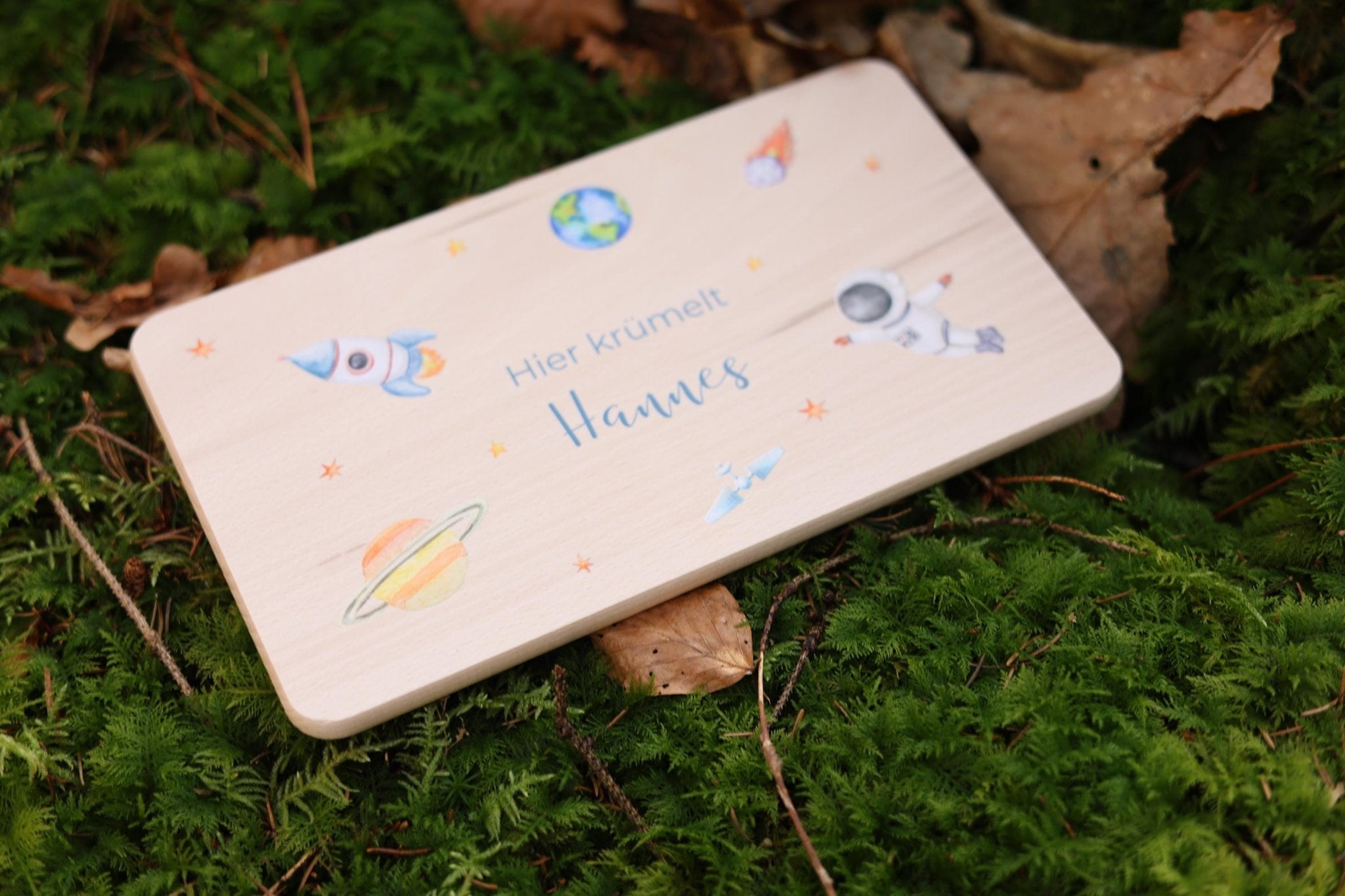 Brettchen Astronaut personalisiert - besonderlich.de - Babygeschenk