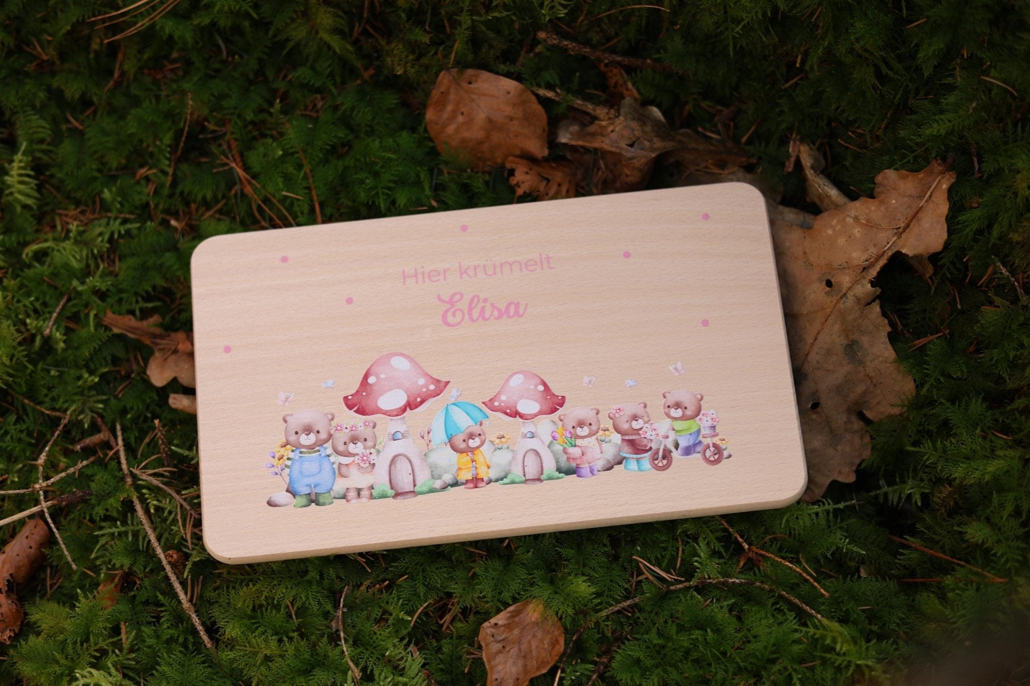 Brettchen Bären personalisiert - besonderlich.de - Babygeschenk