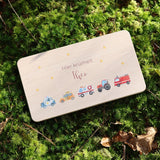 Brettchen Baustelle personalisiert - besonderlich.de - Babygeschenk