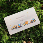 Brettchen Fahrzeuge personalisiert - besonderlich.de - Babygeschenk