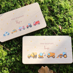 Brettchen Fahrzeuge personalisiert - besonderlich.de - Babygeschenk