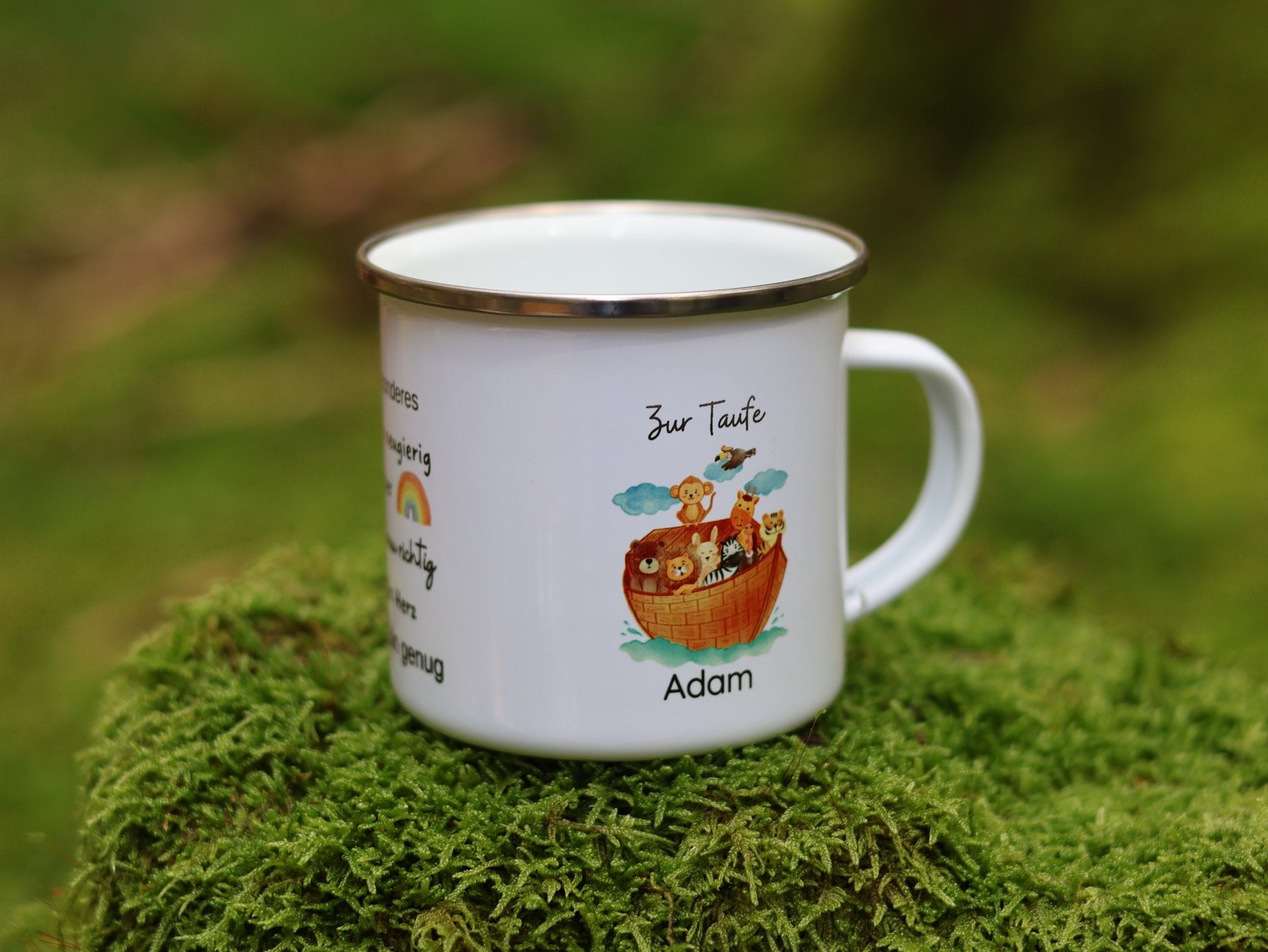 Emailtasse Arche Noah mit Affirmation personalisiert - besonderlich.de - Affirmation