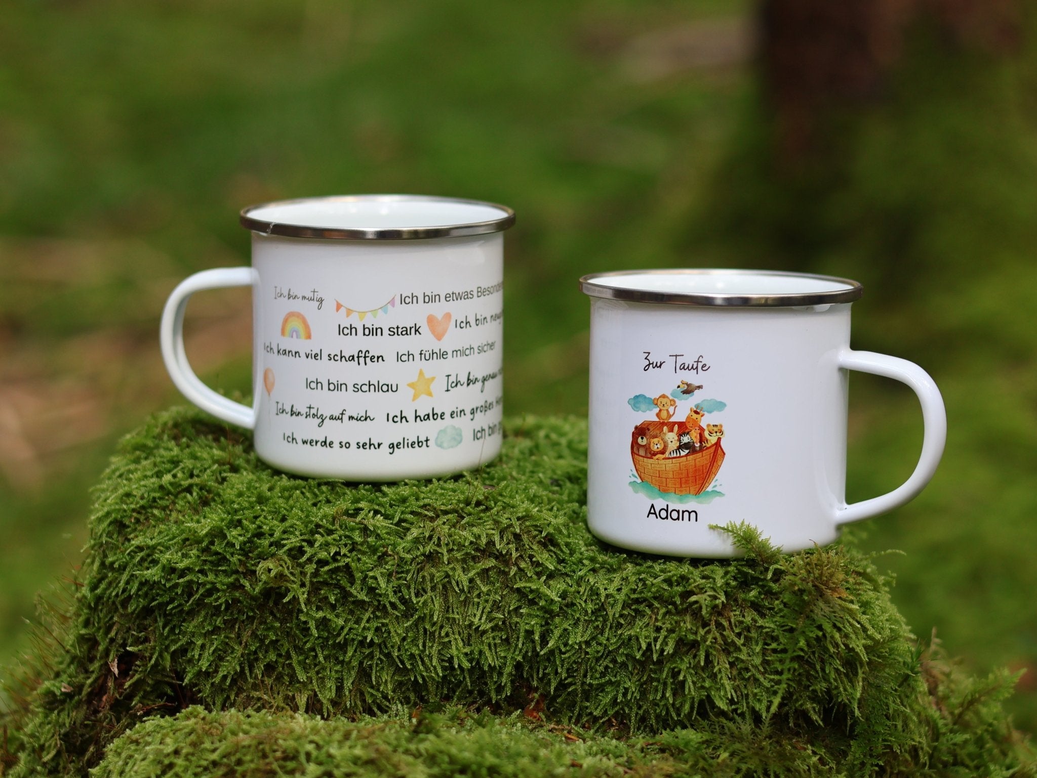 Emailtasse Arche Noah mit Affirmation personalisiert - besonderlich.de - Affirmation