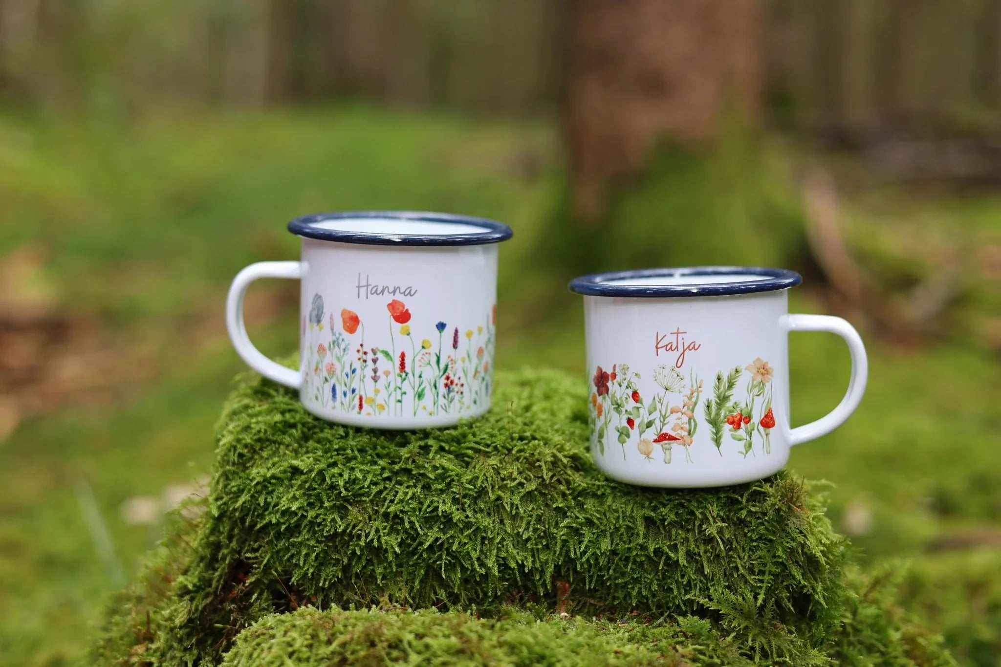 Emailtasse Blumen personalisiert – Tasse personalisiert