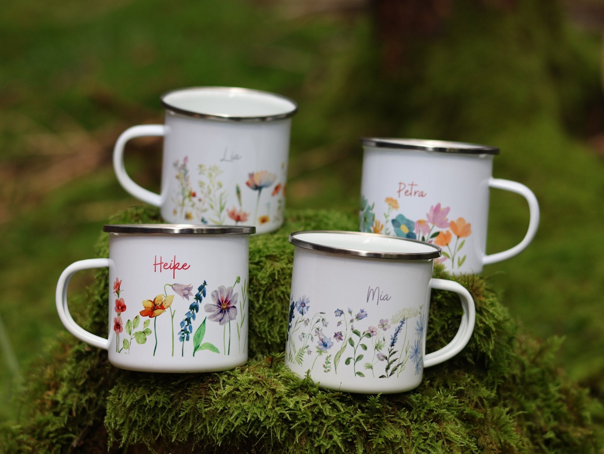 Emailtasse Blumen personalisiert - besonderlich.de - bedruckte tasse