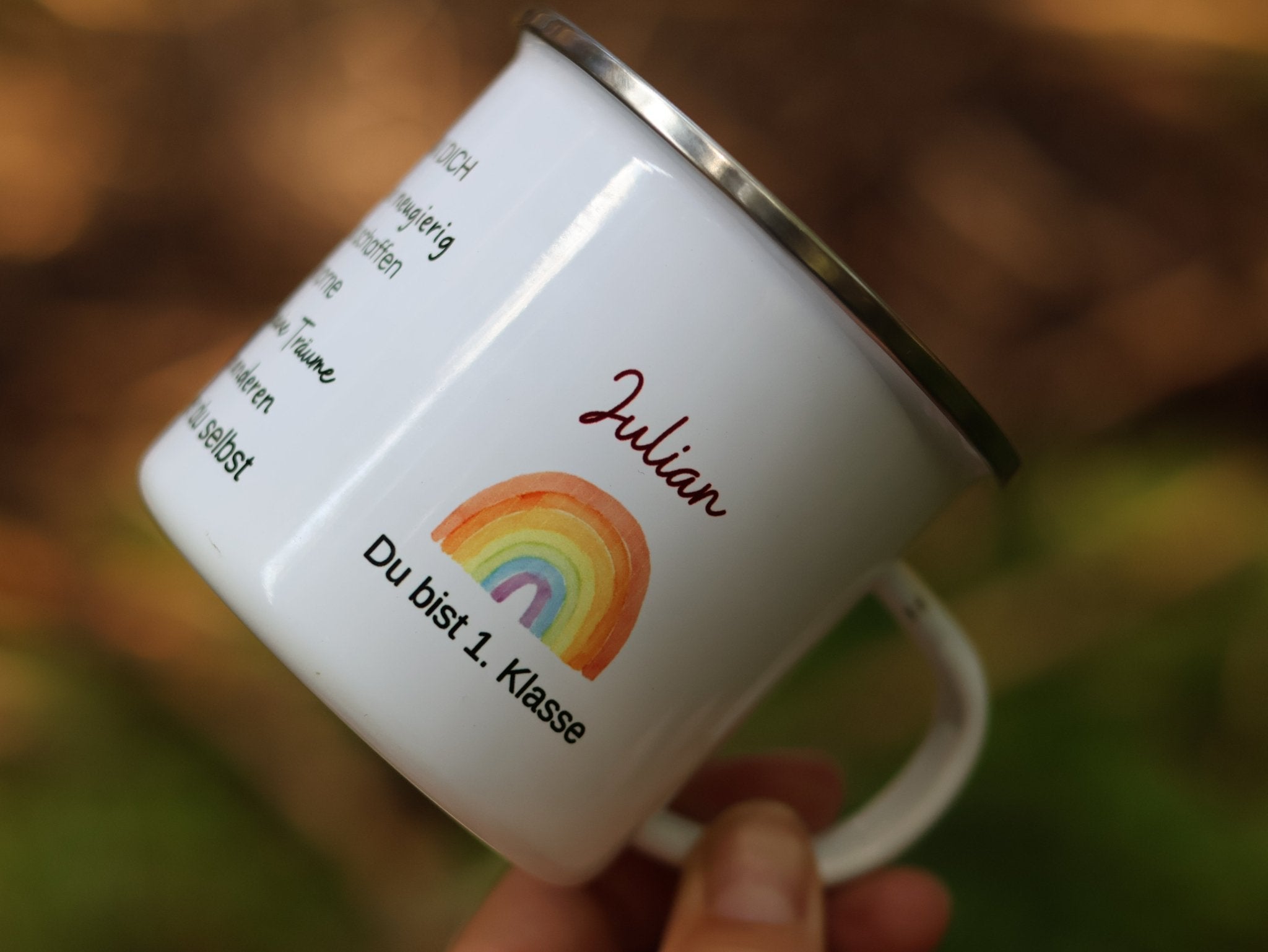 Emailtasse Schulkind mit Affirmation personalisiert - besonderlich.de - Affirmation