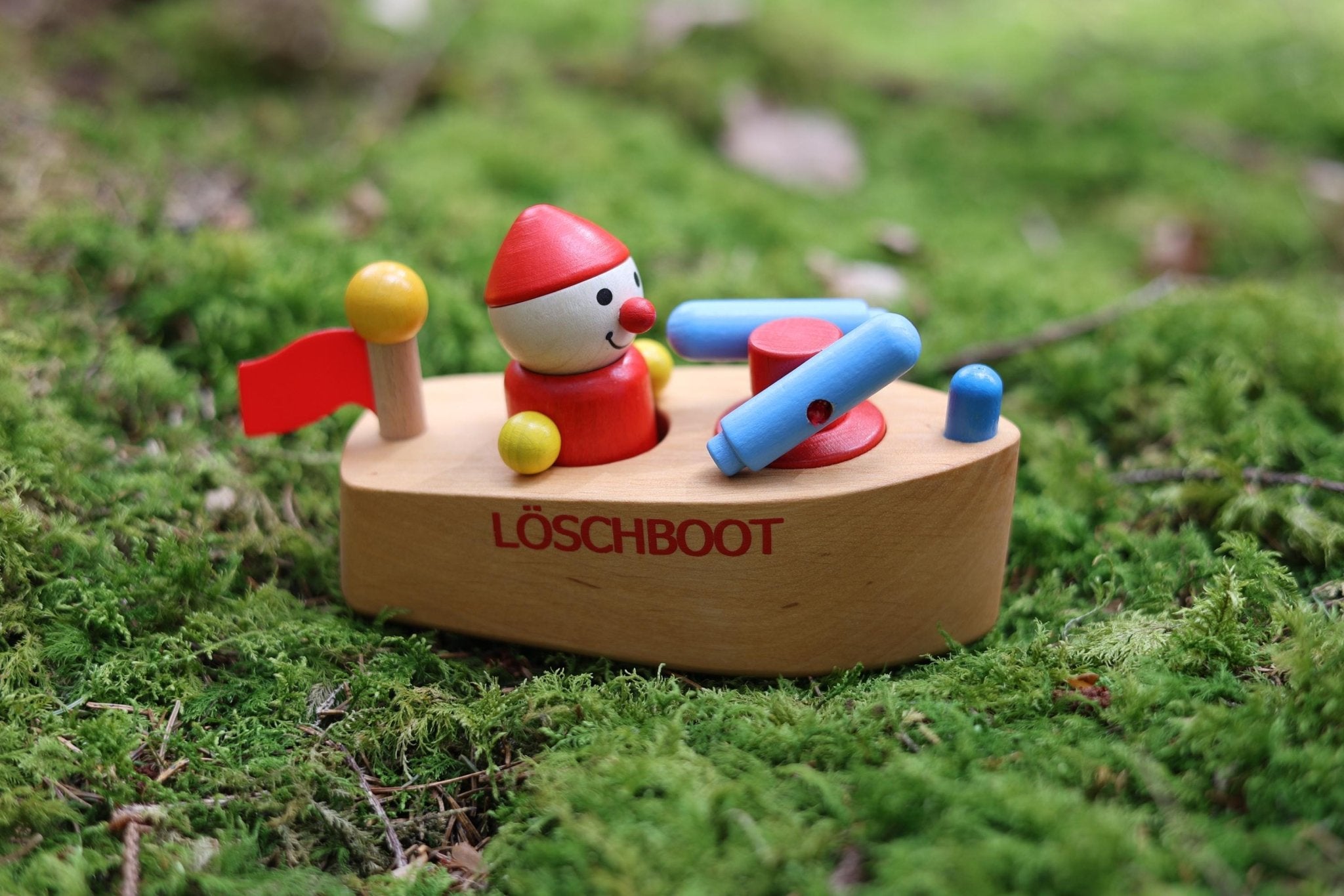 Feuerwehrboot mit Wicht personalisiert - besonderlich.de - Behindertenwerkstatt