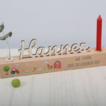 Geburtstagsleiste mit Vase und Kerze - besonderlich.de - Dinosaurier