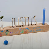 Geburtstagsleiste mit Vase und Kerze - besonderlich.de - Dinosaurier