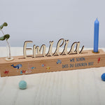 Geburtstagsleiste mit Vase und Kerze - besonderlich.de - Dinosaurier