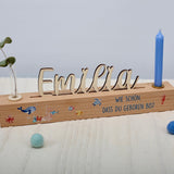 Geburtstagsleiste mit Vase und Kerze - besonderlich.de - Dinosaurier