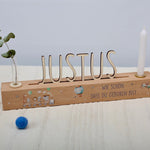 Geburtstagsleiste mit Vase und Kerze - besonderlich.de - Dinosaurier