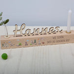 Geburtstagsleiste mit Vase und Kerze - besonderlich.de - Dinosaurier