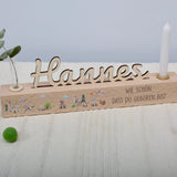 Geburtstagsleiste mit Vase und Kerze - besonderlich.de - Dinosaurier