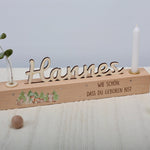 Geburtstagsleiste mit Vase und Kerze - besonderlich.de - Dinosaurier