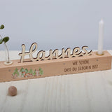 Geburtstagsleiste mit Vase und Kerze - besonderlich.de - Dinosaurier