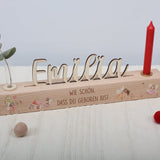 Geburtstagsleiste mit Vase und Kerze - besonderlich.de - Dinosaurier