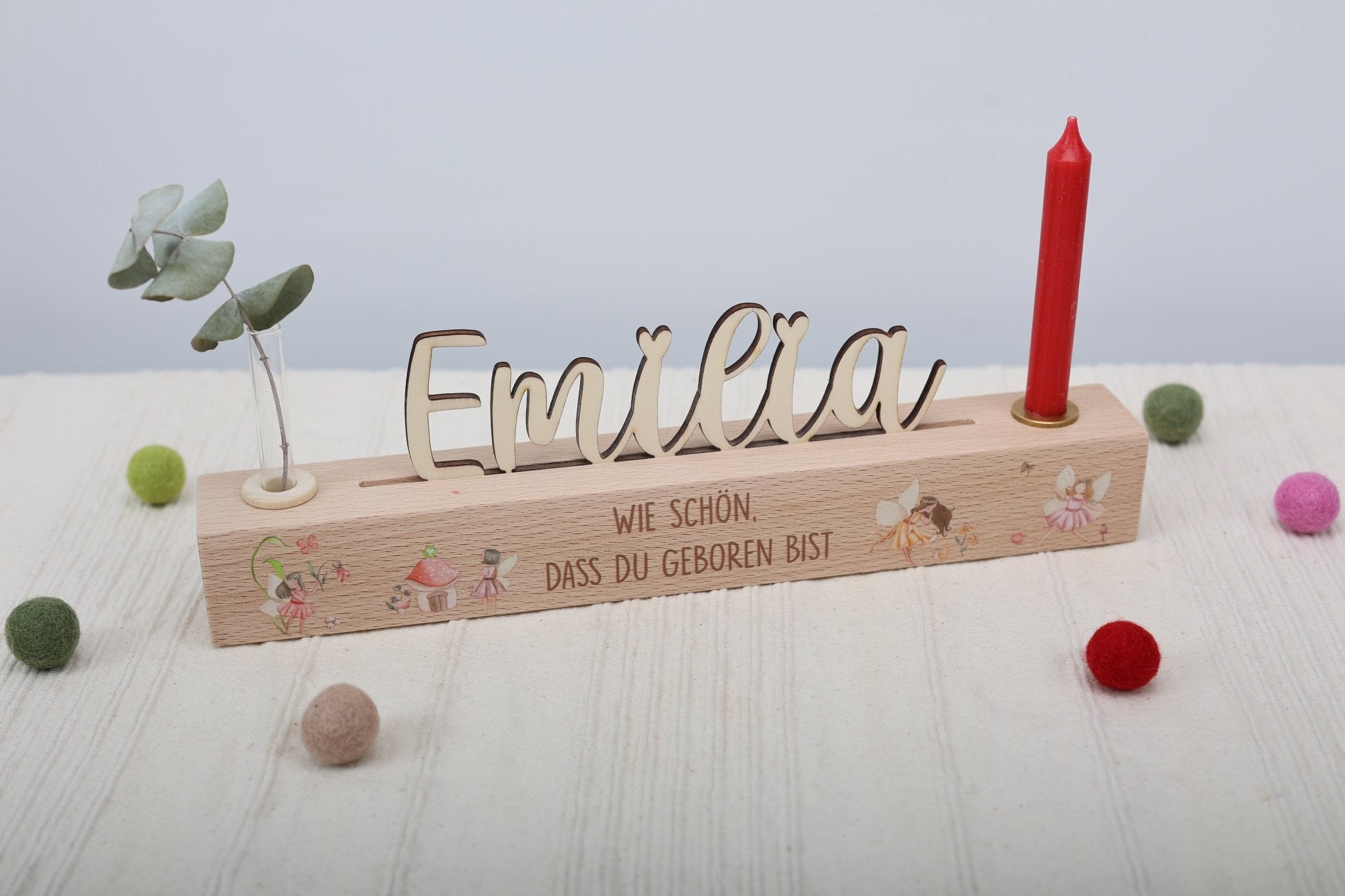 Geburtstagsleiste mit Vase und Kerze - besonderlich.de - Dinosaurier