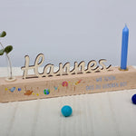 Geburtstagsleiste mit Vase und Kerze - besonderlich.de - Dinosaurier