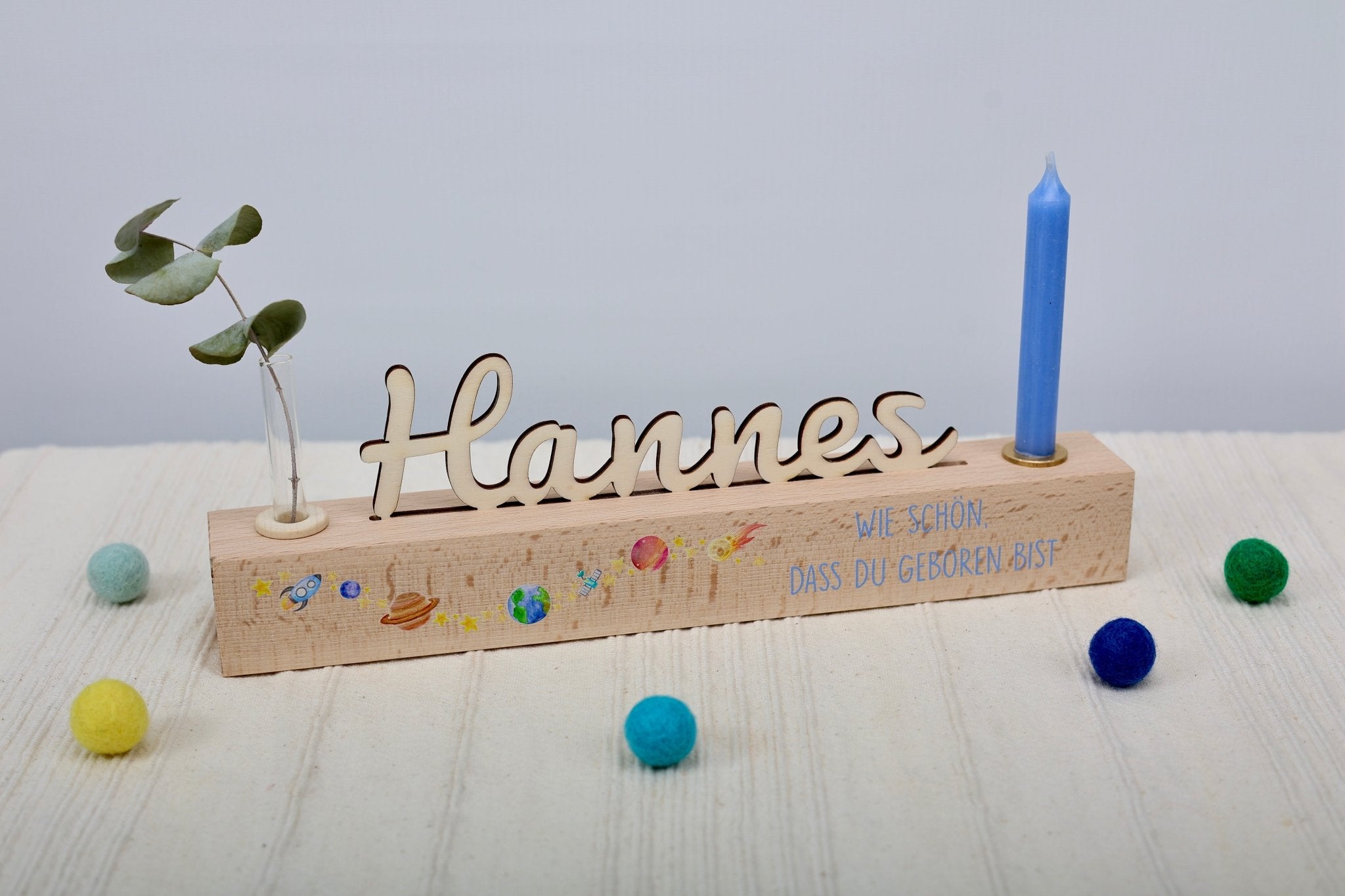 Geburtstagsleiste mit Vase und Kerze - besonderlich.de - Dinosaurier