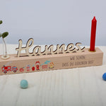 Geburtstagsleiste mit Vase und Kerze - besonderlich.de - Dinosaurier