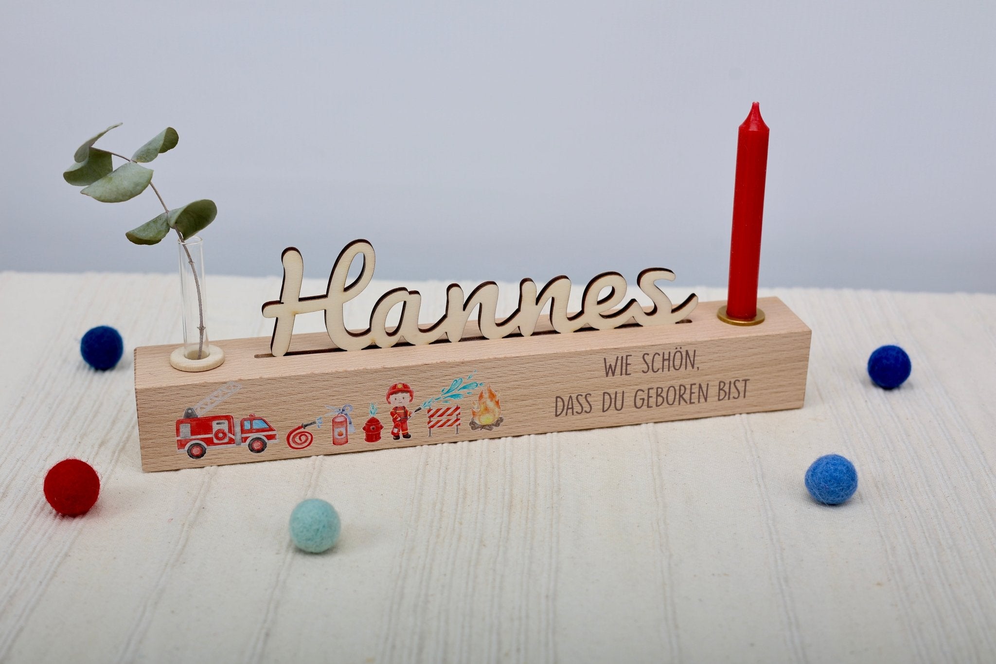 Geburtstagsleiste mit Vase und Kerze - besonderlich.de - Dinosaurier