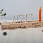 Geburtstagsleiste mit Vase und Kerze - besonderlich.de - Dinosaurier