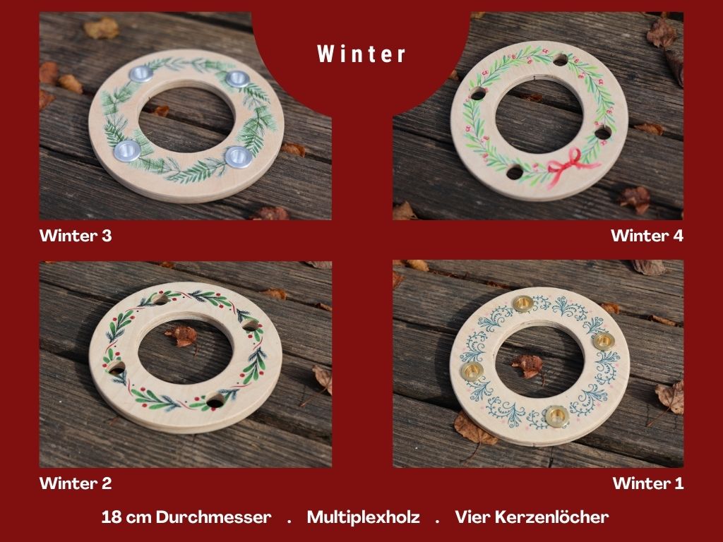 Kerzenkranz Winter - besonderlich.de - advent