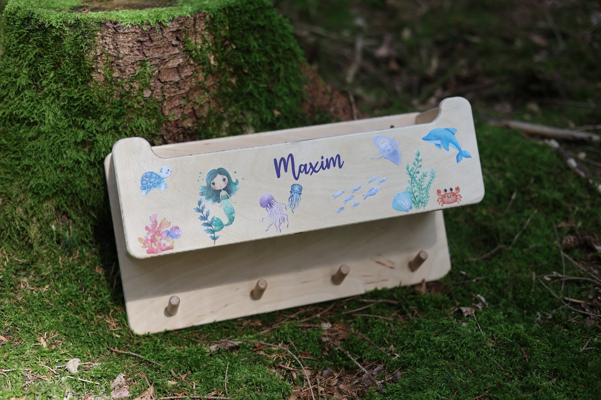 Kindergarderobe mit Mützenfach Meerjungfrau - besonderlich.de - baby