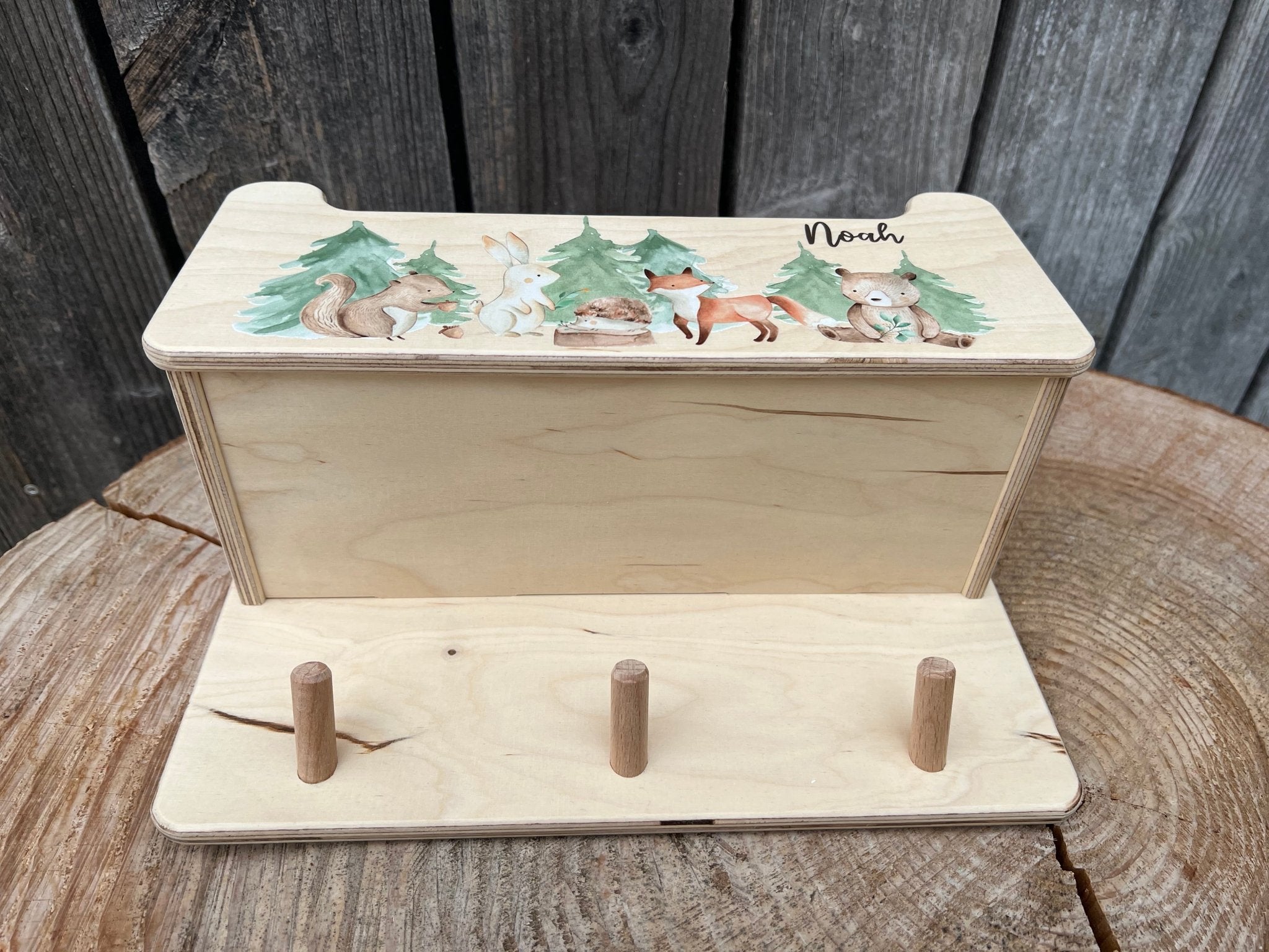 Kindergarderobe mit Mützenfach Waldfreunde - besonderlich.de - baby