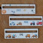 Lesehilfe personalisiert mit Fahrzeugen - besonderlich.de - Einschulung