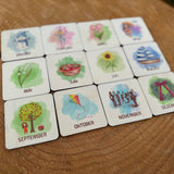 Monatskarten aus Holz - besonderlich.de - Datum Würfel