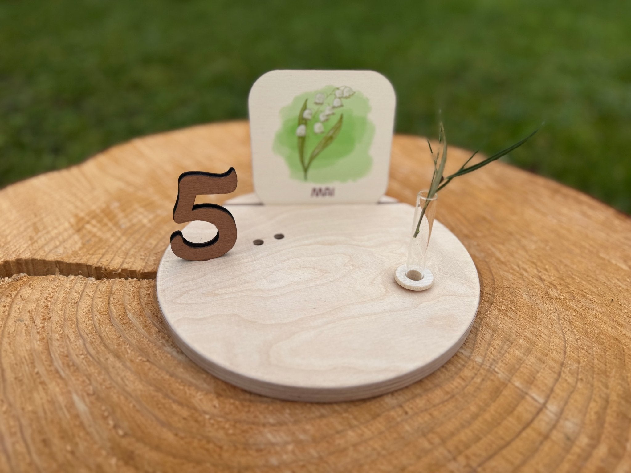 Monatskarten aus Holz - besonderlich.de - Datum Würfel