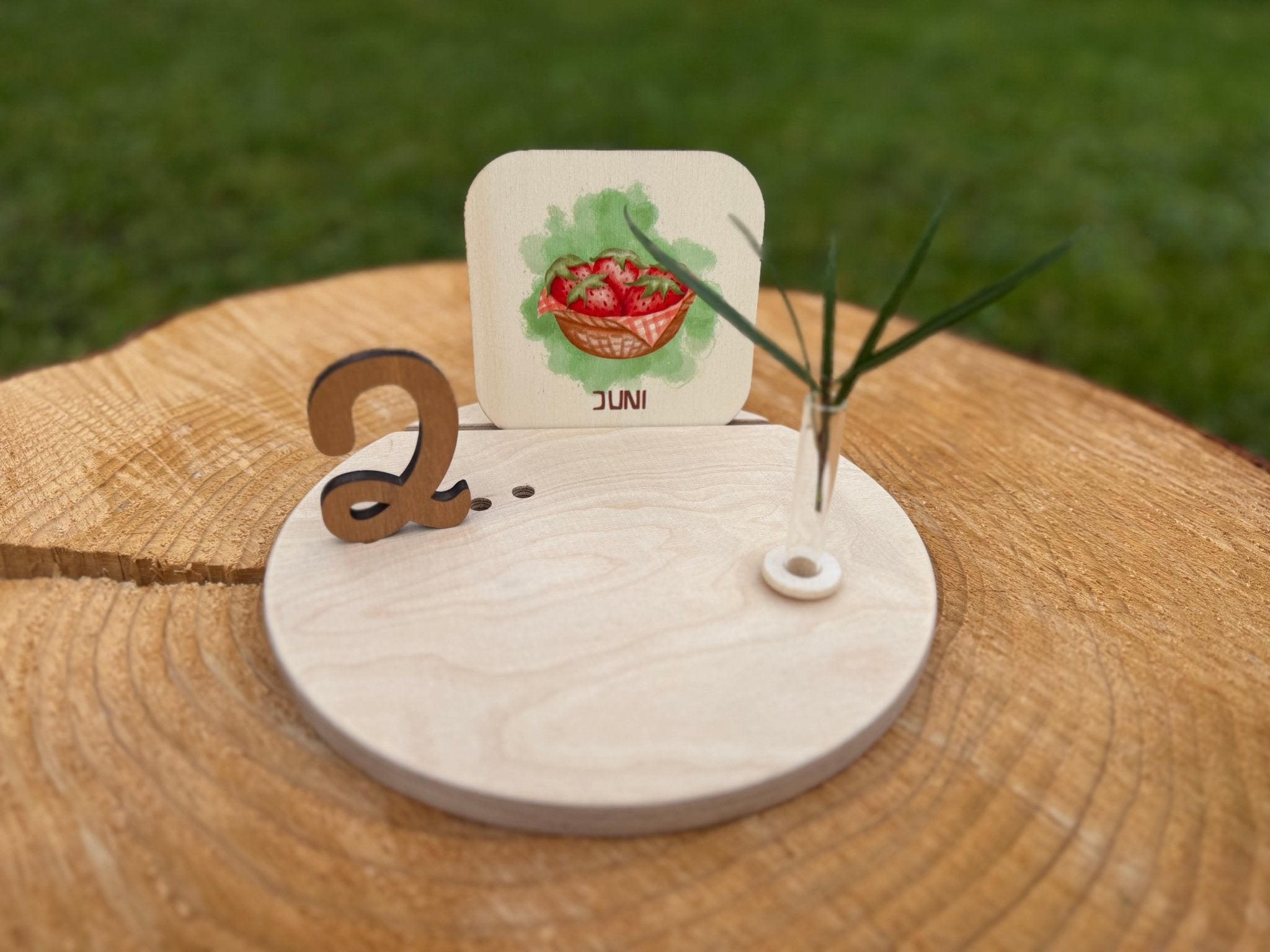 Monatskarten aus Holz - besonderlich.de - Datum Würfel