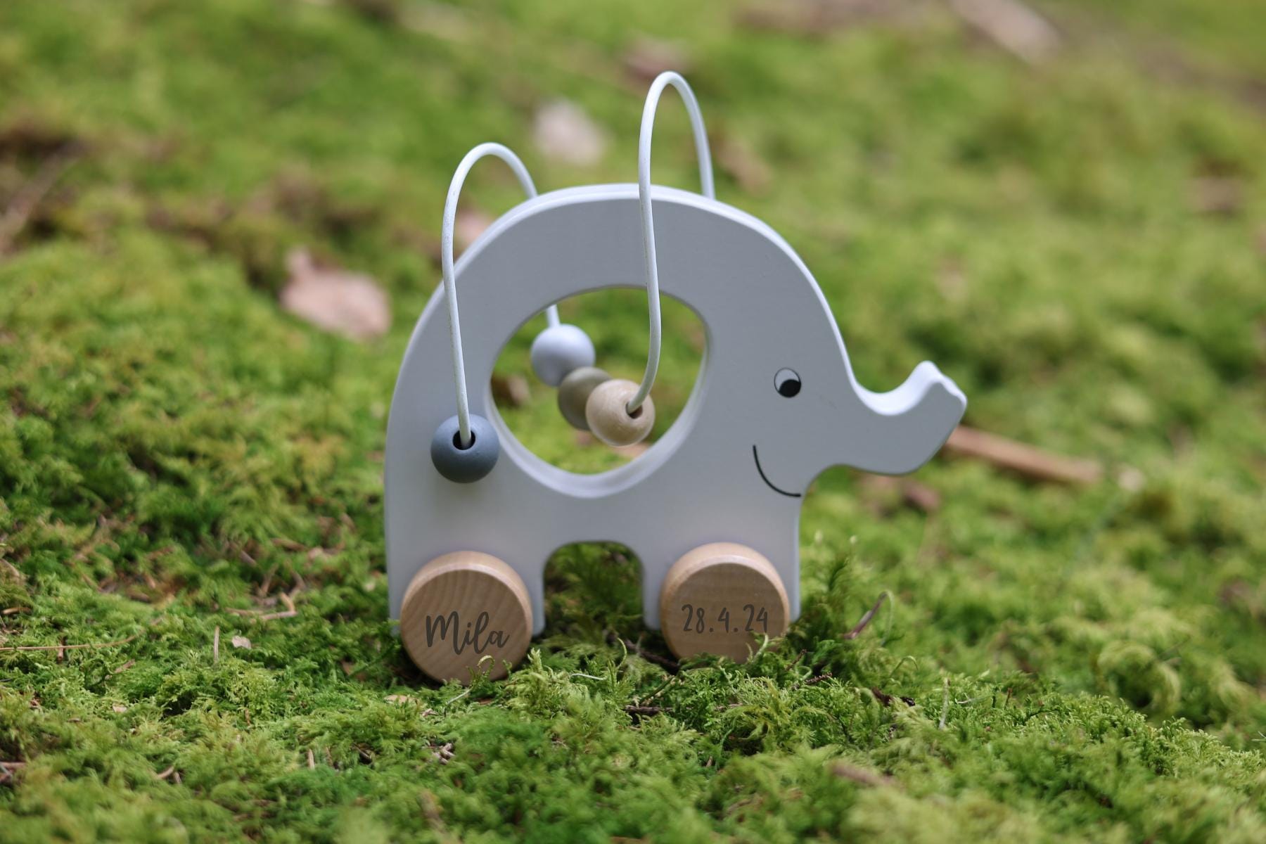 Motorikschleife Elefant personalisiert - besonderlich.de - baby
